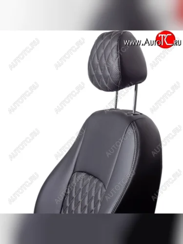 Комплект чехлов для сидений (РЗСиС 40/60, 2П Илана+Орегон) ТУРИН РОМБ Lord Autofashion (черный, вставка черный, строчка бежевая) Chery Amulet (Corda) A15 лифтбэк (2003-2010)