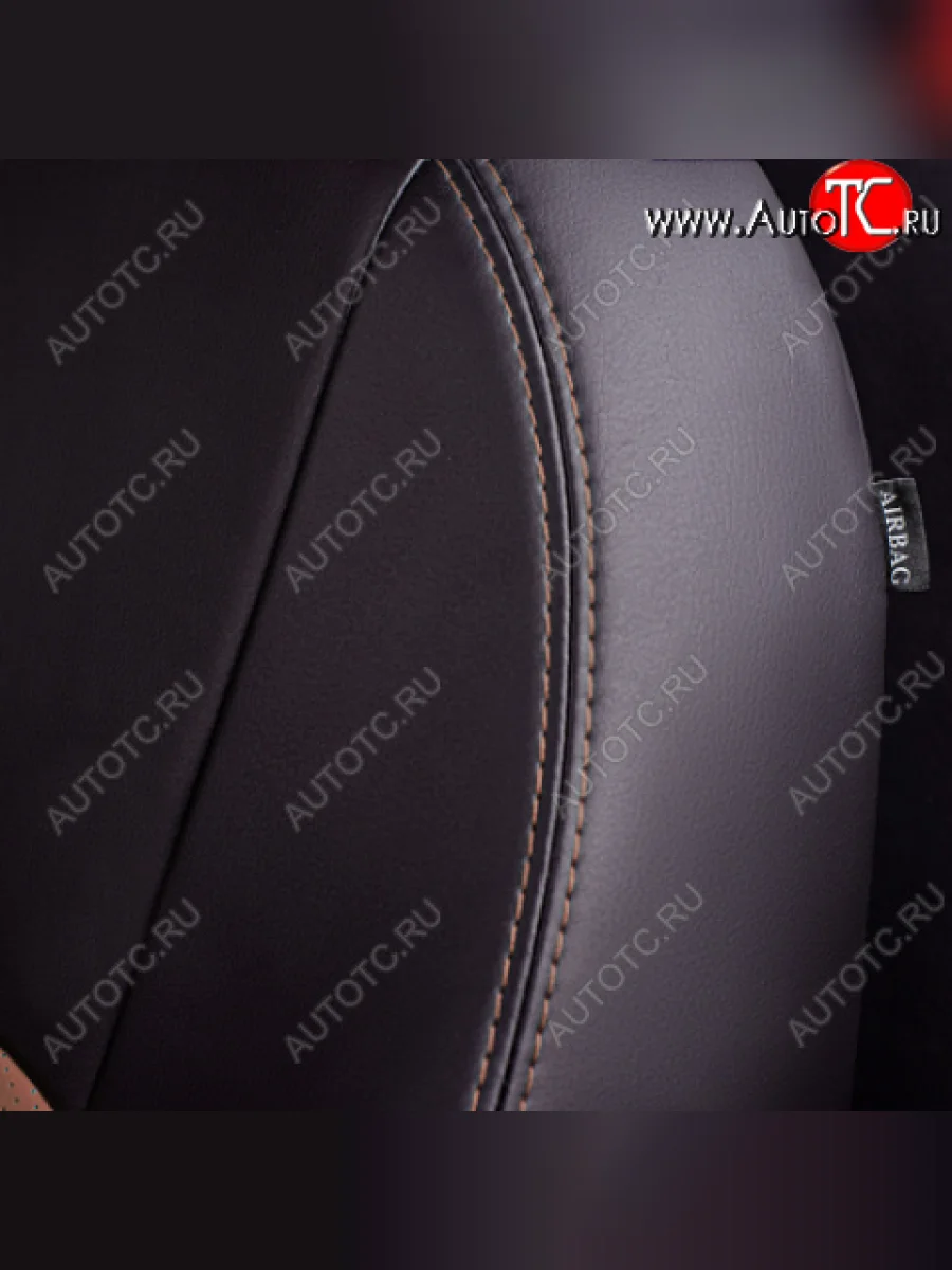 Комплект чехлов для сидений (РЗСиС 50/50, 2П Илана+Орегон) ТУРИН Lord Autofashion Chery Tiggo T11 дорестайлинг (2005-2013) (черный, вставка темно-коричневый)  в Керчи Республика Крым