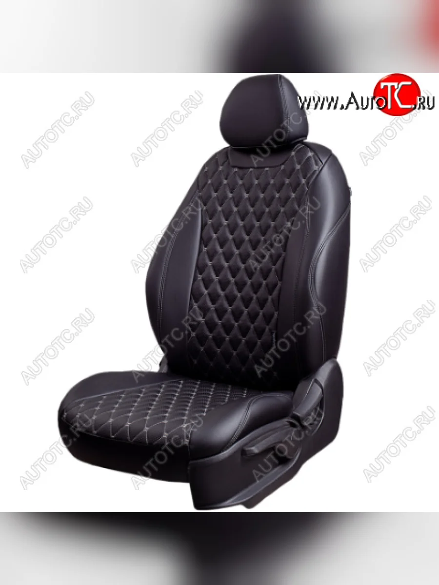 Чехлы сидений (РЗС 60/40, подлок., 3Г, Орегон) БАЙРОН Lord Autofashion  Chery Tiggo 7 PRO (2019-2025) (черный, вставка черная, строчка темно-серая)  в Самаре Самарской области