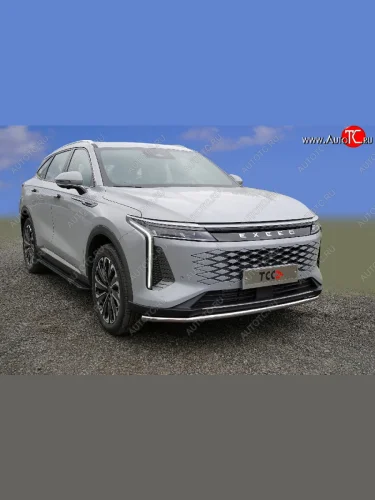 Защита переднего бампера нижняя d42,4 мм ТСС Тюнинг EXEED RX (2022-2025)