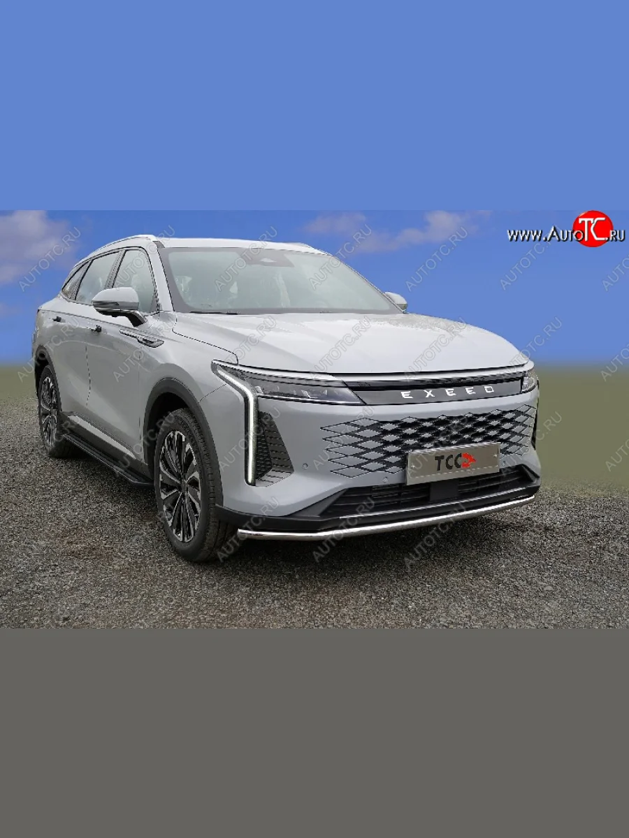 Защита переднего бампера нижняя d42,4 мм ТСС Тюнинг EXEED RX (2022-2025)  в Керчи Республика Крым