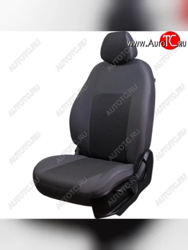 Комплект чехлов для сидений, (РЗС 40/60, 3Г жаккард) Дублин Lord Autofashion (серый, вставка серая, строчка серая) Chevrolet Aveo T300 хэтчбек (2011-2015)