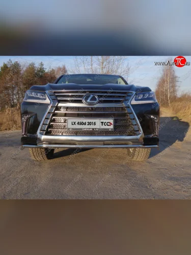 Защита переднего бампера нижняя d42,4 мм ТСС Тюнинг Lexus LX450d  J200 - LX570  J200