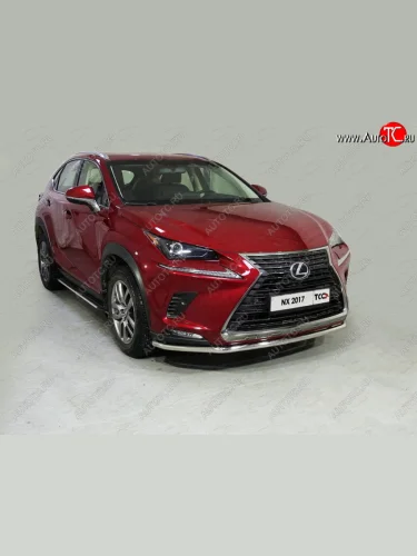 Защита переднего бампера нижняя d42,4 мм ТСС Тюнинг Lexus NX200  Z10 (2017-2021) рестайлинг