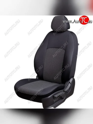 Комплект чехлов для сидений, (РЗС 40/60, 3Г жаккард) Дублин Lord Autofashion (черный, вставка Прямоугольник черная, строчка черная) Chevrolet Aveo T300 хэтчбек (2011-2015)