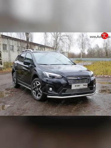 Защита переднего бампера нижняя d60,3 мм ТСС Тюнинг (нержавейка) Subaru XV GT/G24 дорестайлинг (2017-2021)