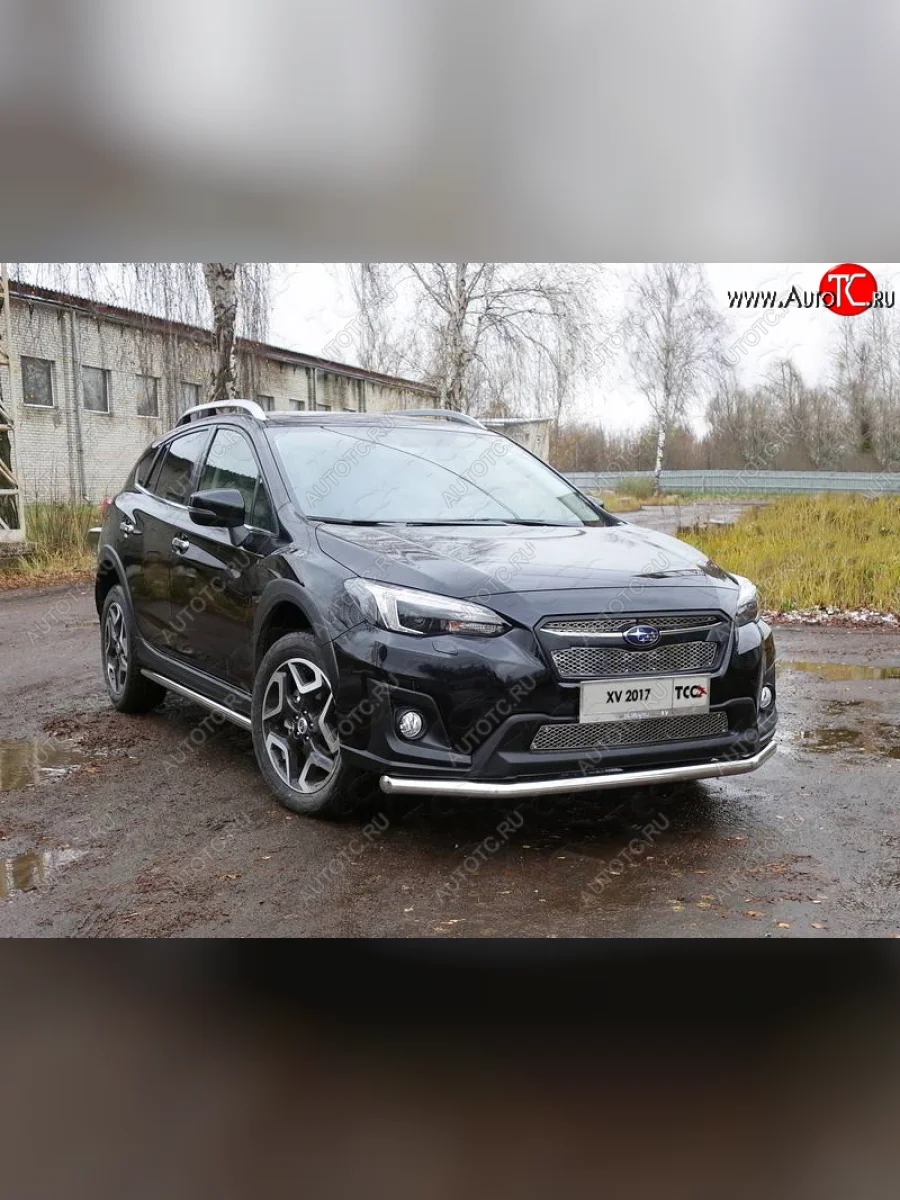 Защита переднего бампера нижняя d60,3 мм ТСС Тюнинг  Subaru XV (2017-2021) GT/G24 (нержавейка)  в Воронеже Воронежской области