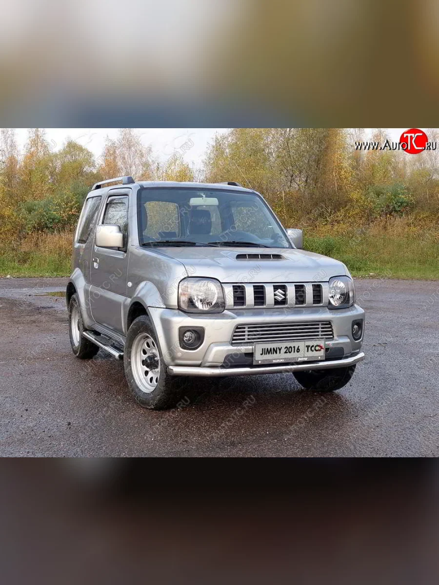 Защита переднего бампера нижняя d60,3 мм ТСС Тюнинг Suzuki Jimny JB64 (2018-2025) (нержавейка)  в Керчи Республика Крым