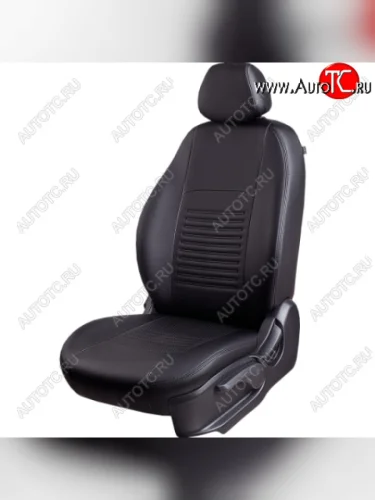 Комплект чехлов для сидений (РЗС 40/60, 3Г Илана+Орегон) ТУРИН Lord Autofashion (черный, вставка черная, строчка черная) Chevrolet Aveo T300 хэтчбек (2011-2015)