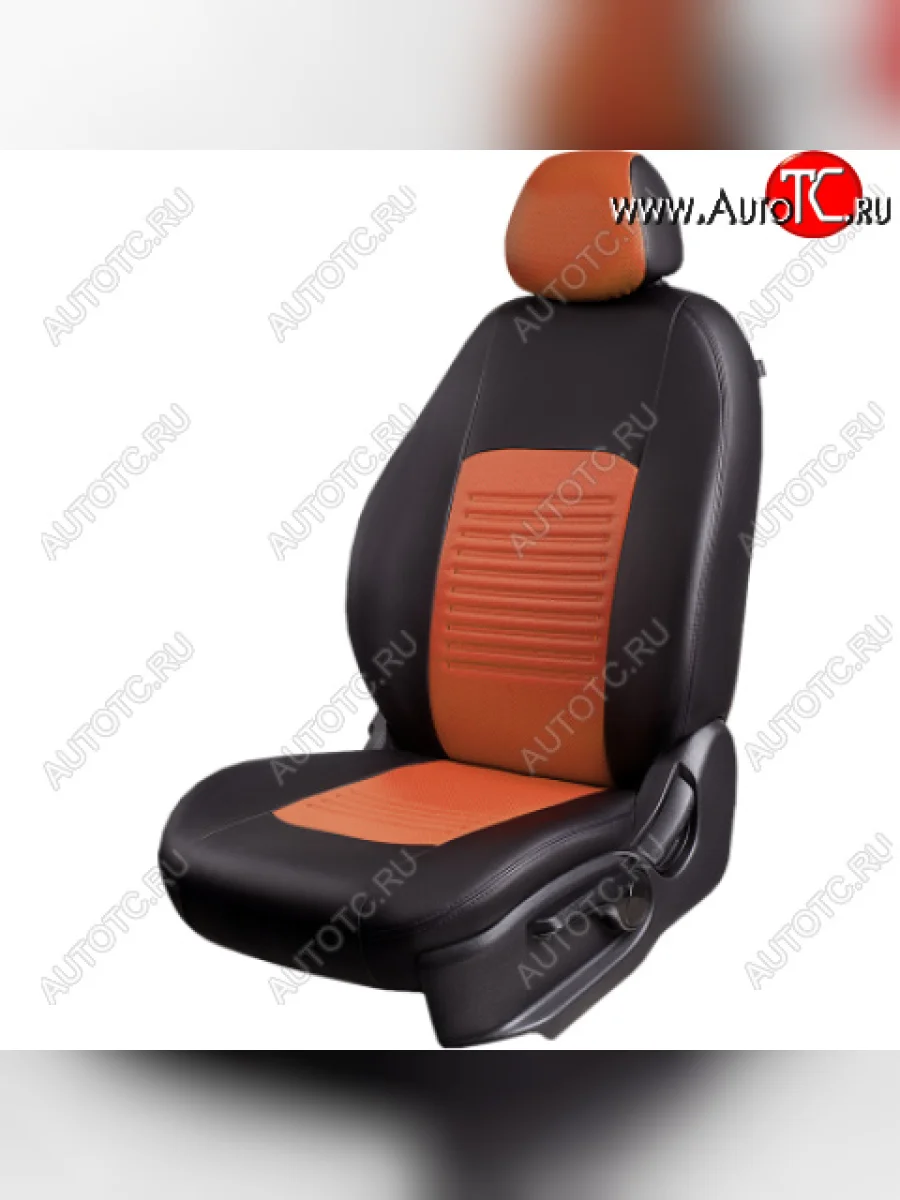 Комплект чехлов для сидений (РЗС 40/60, 3Г Илана+Орегон), ТУРИН Lord Autofashion Chevrolet Aveo T300 хэтчбек (2011-2015) (черный, вставка коричневая, строчка черная)  в Керчи Республика Крым