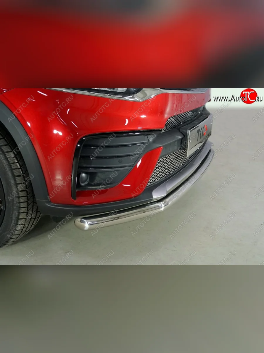 Защита переднего бампера нижняя d60,3 мм ТСС Тюнинг Geely Tugella FY11,HPBA4 рестайлинг (2022-2025) (нержавейка)  в Самаре Самарской области