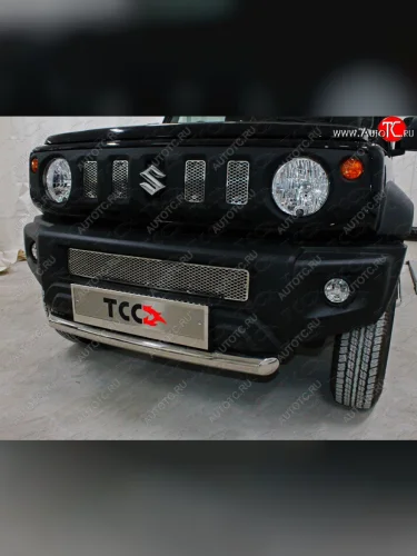 Защита переднего бампера нижняя d60,3 мм ТСС Тюнинг (нержавейка) Suzuki Jimny JB64 (2018-2025)