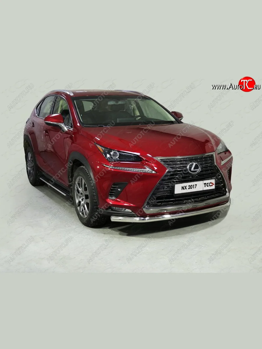 Защита переднего бампера нижняя d60,3 мм ТСС Тюнинг Lexus NX200 Z10 рестайлинг (2017-2021) (нержавейка)  в Керчи Республика Крым