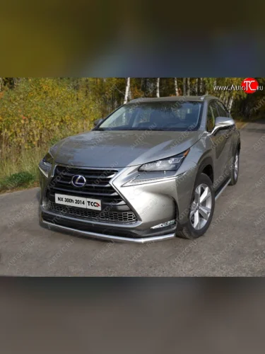 Защита переднего бампера нижняя d60,3 мм ТСС Тюнинг Lexus NX300h  Z10 (2014-2017) дорестайлинг