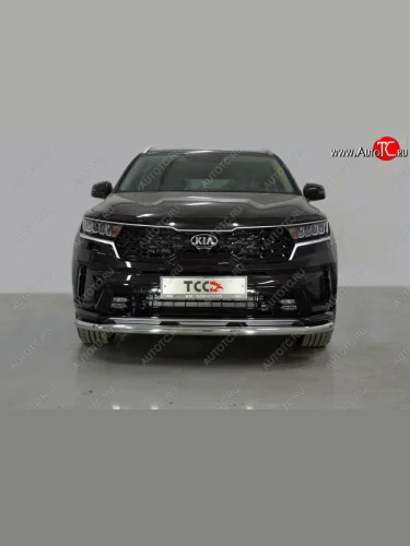 Защита переднего бампера нижняя d60,3 мм ТСС Тюнинг (нержавейка) KIA Sorento  MQ4 (2020-2022)