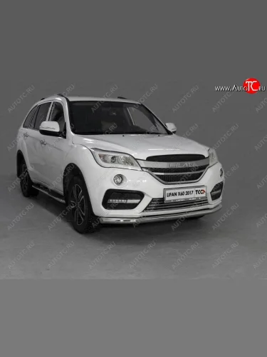 Защита переднего бампера нижняя d60,3 мм ТСС Тюнинг (нержавейка) Lifan X60 2-ой рестайлинг (2016-2025)