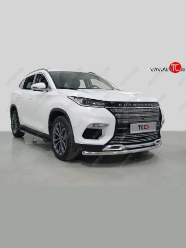 Защита переднего бампера нижняя d60,3 мм ТСС Тюнинг (нержавейка) EXEED TXL (2020-2021)  дорестайлинг