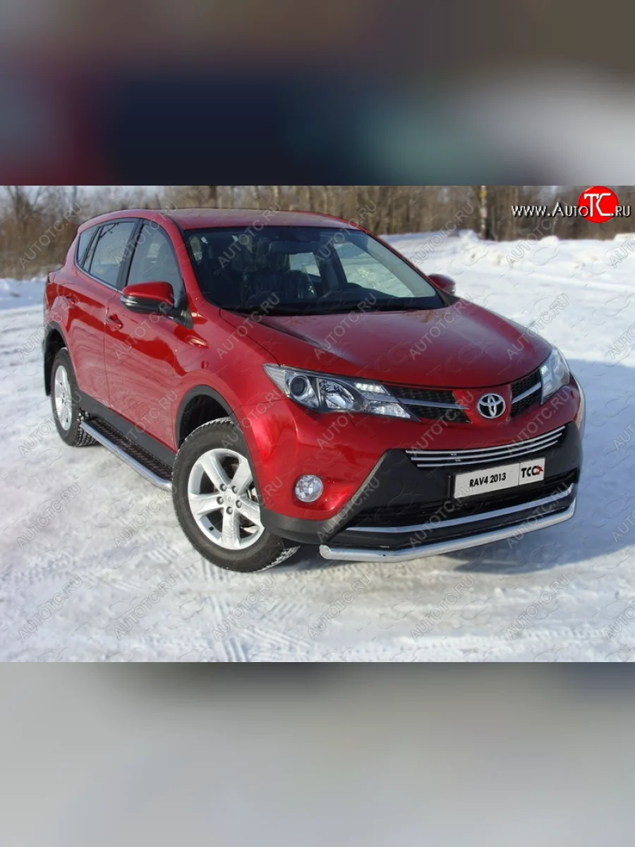 Защита переднего бампера нижняя d60,3 мм ТСС Тюнинг Toyota RAV4 XA40 5 дв. дорестайлинг (2012-2015) (нержавейка)  в Керчи Республика Крым