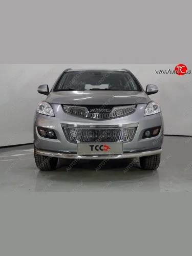 Защита переднего бампера нижняя d60,3 мм ТСС Тюнинг (нержавейка) Haval H5 рестайлинг (2020-2023)