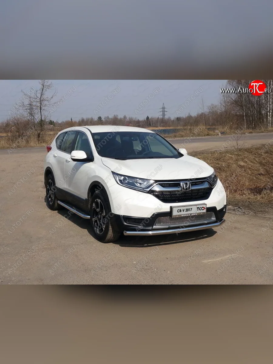 Защита переднего бампера нижняя d60,3 мм ТСС Тюнинг Honda CR-V RW,RT дорестайлинг (2016-2020) (нержавейка)  в Керчи Республика Крым
