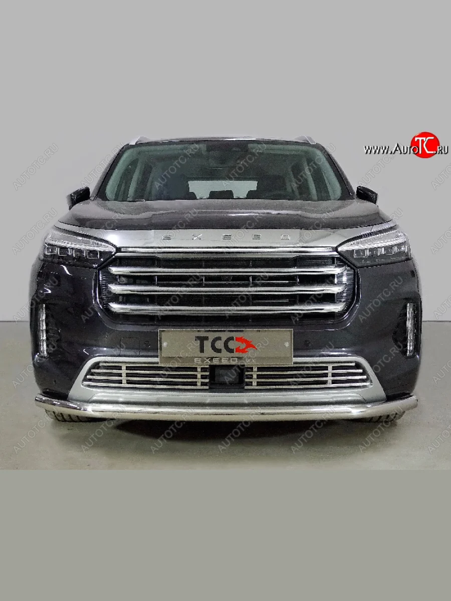 Защита переднего бампера нижняя d60,3 мм ТСС Тюнинг EXEED VX дорестайлинг (2020-2023) (нержавейка)  в Самаре Самарской области