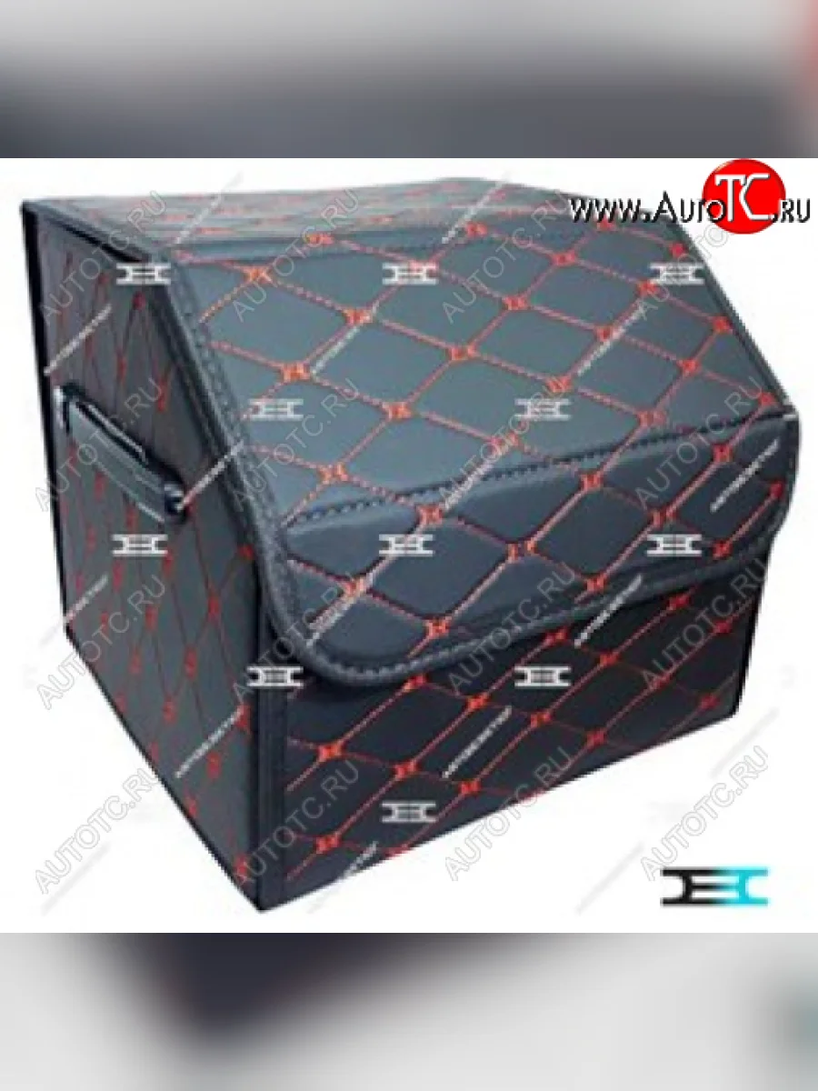 Автобокс 30х30х28см КИТАЙ БОКС   (Черный с красной строчкой)  с доставкой в г. Керчь