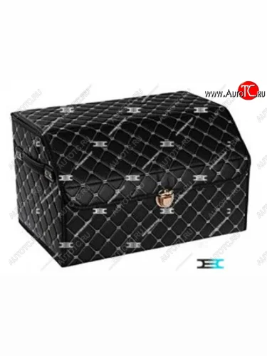 Автобокс 48х 30х 28см КИТАЙ БОКС Mazda 626 GC седан (1982-1987) (Черный с бежевой строчкой)