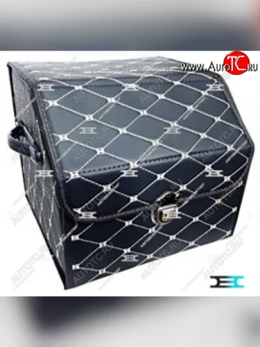 Автобокс 30х 30х28см КИТАЙ БОКС Mazda 626 GC седан (1982-1987) (Черный с бежевой строчкой)