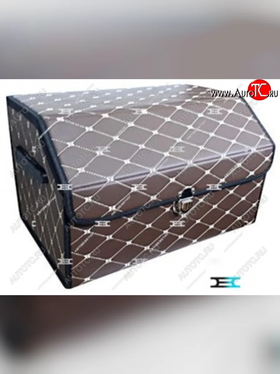 Автобокс 45х32х30см КИТАЙ БОКС Seat Ibiza Mk2,6K хэтчбэк 3 дв. рестайлинг (1999-2002) (Коричневый с белой строчкой)  с доставкой в г. Пермь