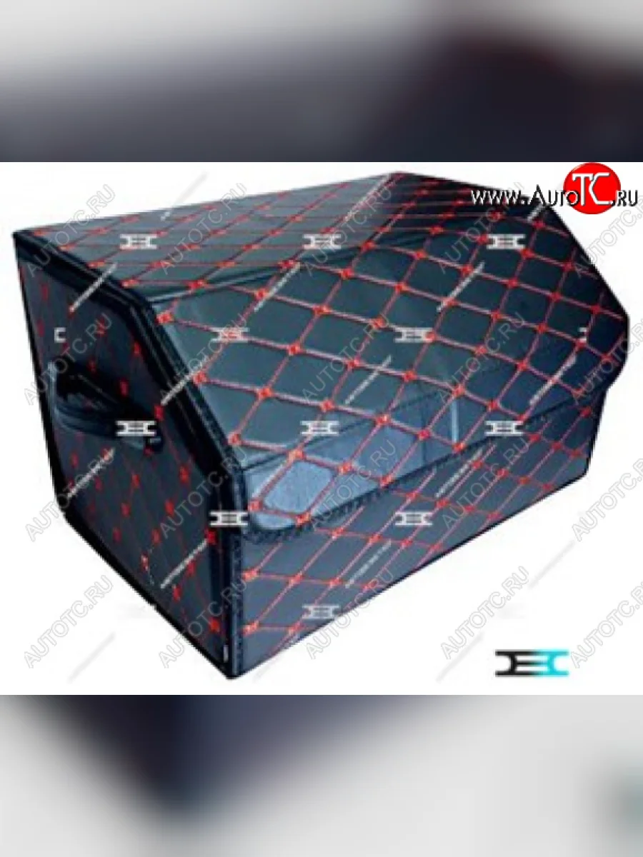 Автобокс 48х 30х28см КИТАЙ БОКС Fiat Freemont (2011-2016) (Черный с красной строчкой)