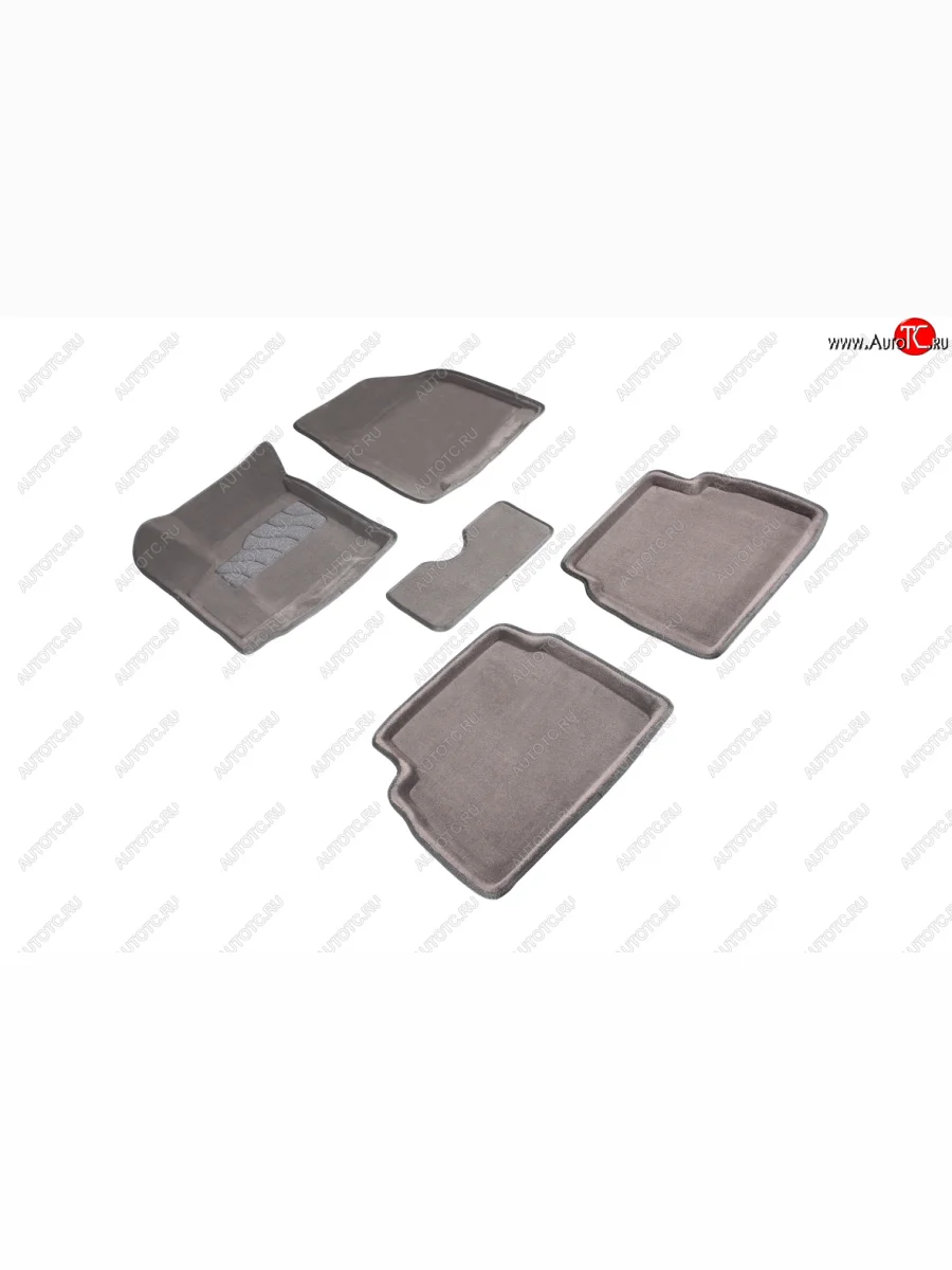 Комплект ковриков салона (ворсовые, 3D) SEINTEX Chevrolet Aveo T250 седан рестайлинг (2006-2011) (Серый)  в Керчи Республика Крым