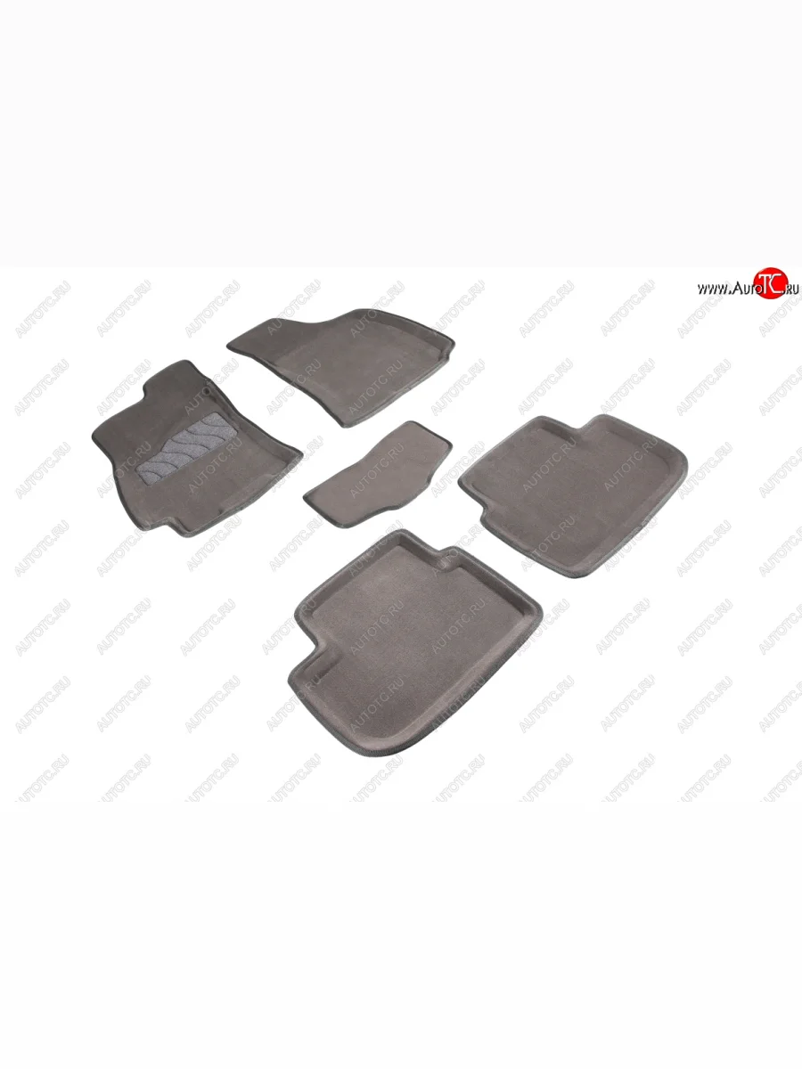 Комплект ковриков салона (ворсовые, 3D) SEINTEX Chevrolet Lanos T100 седан (2002-2017) (Серый)  в Керчи Республика Крым