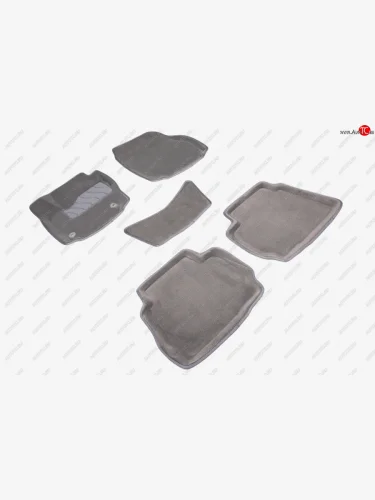 Комплект ковриков салона (ворсовые, 3D) SEINTEX (Серый) Ford Mondeo Mk4,BD рестайлинг, седан (2010-2014)