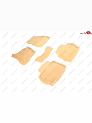 Комплект ковриков салона (ворсовые, 3D) SEINTEX (Бежевый) Ford Mondeo MK5 CD391 дорестайлинг седан (2014-2018)