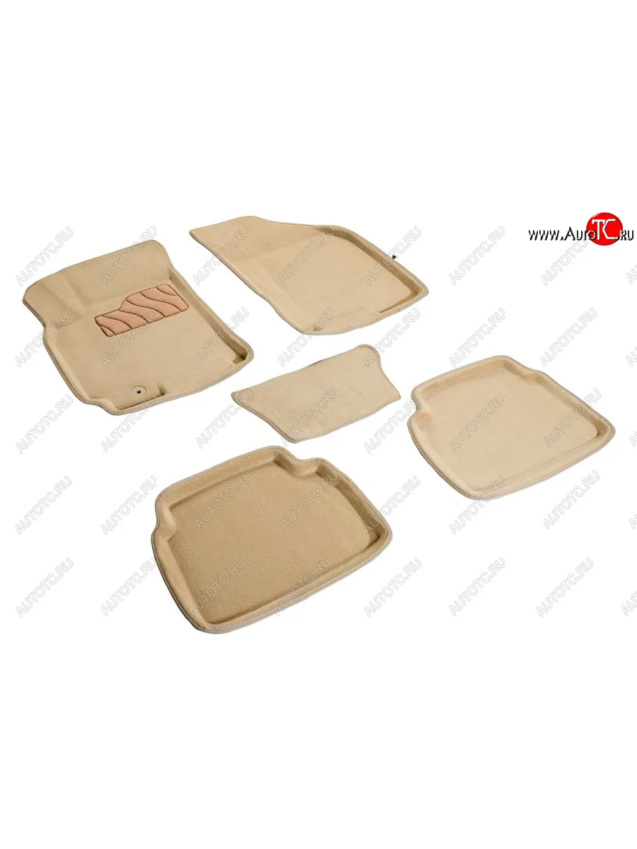 Комплект ковриков салона (ворсовые, 3D) SEINTEX Hyundai Elantra MD дорестайлинг (2010-2013) (Бежевый)  в Керчи Республика Крым