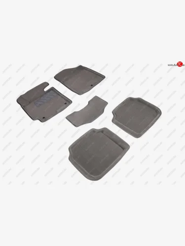 Комплект ковриков салона (ворсовые, 3D) SEINTEX (Серый) Hyundai Elantra MD дорестайлинг (2010-2013)