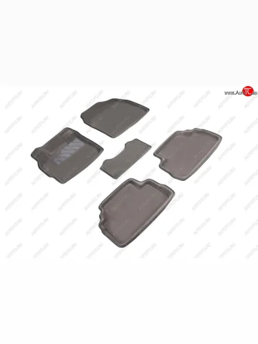 Комплект ковриков салона (ворсовые, 3D) SEINTEX (Серый) Mazda CX-7 ER дорестайлинг (2006-2010)