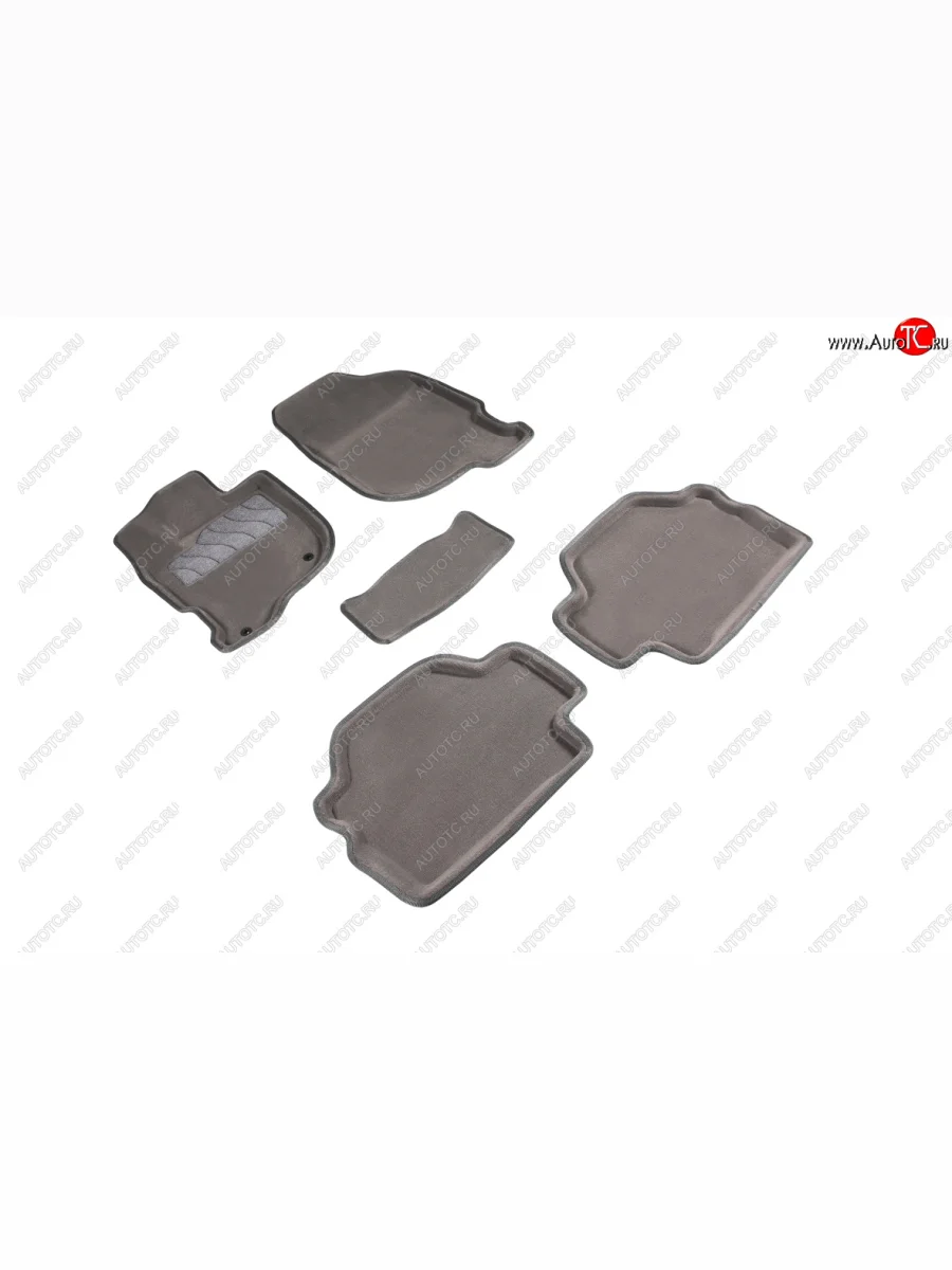 Комплект ковриков салона (ворсовые, 3D) SEINTEX Mitsubishi Pajero 2 V30/V40 5 дв. дорестайлинг (1991-1997) (Серый)  в Воронеже Воронежской области