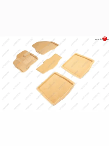 Комплект ковриков салона (ворсовые, 3D) SEINTEX (Бежевый) Ford Explorer U502 1-ый рестайлинг, 5 дв. (2015-2018)