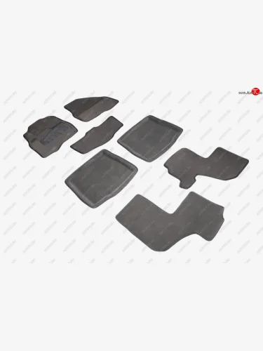 Комплект ковриков салона (ворсовые, 3D) SEINTEX (Серый) Ford Explorer U502 1-ый рестайлинг, 5 дв. (2015-2018)