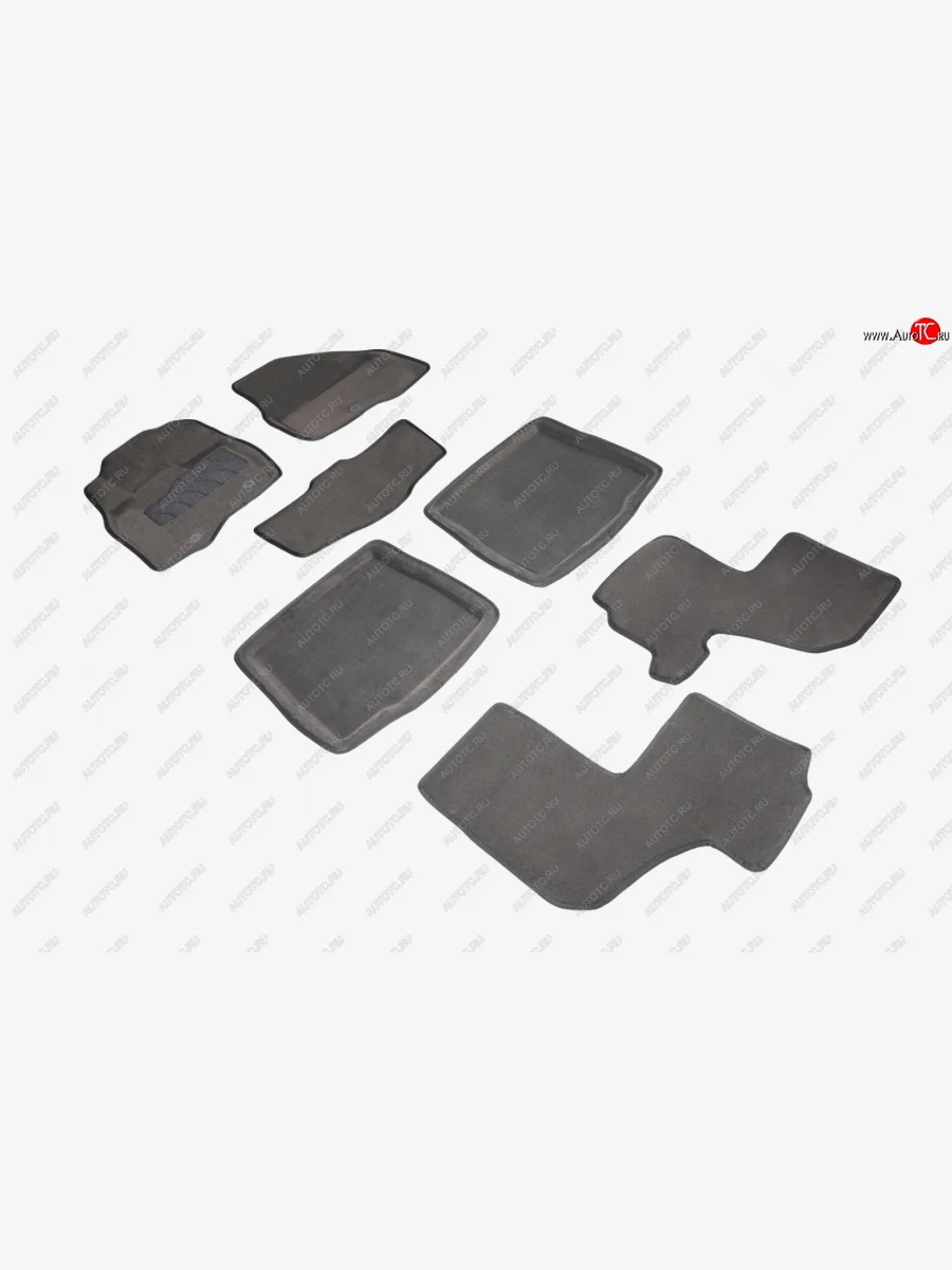 Комплект ковриков салона (ворсовые, 3D) SEINTEX Ford Explorer U502 1-ый рестайлинг, 5 дв. (2015-2018) (Серый)  в Керчи Республика Крым