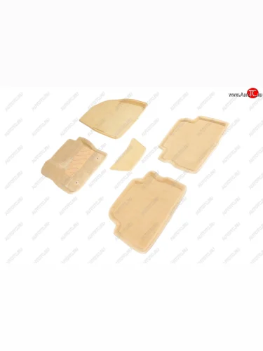 Комплект ковриков салона (ворсовые, 3D) SEINTEX (Бежевый) Ford C-max Mk1 доресталинг (2003-2007)