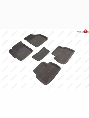 Комплект ковриков салона (ворсовые, 3D) SEINTEX (Серый) Daewoo Matiz M250 рестайлинг (2007-2015)