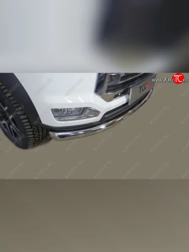 Защита переднего бампера нижняя 76,1 мм ТСС Тюнинг (нержавейка) JAC T8 PRO (2020-2025)