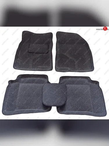 Комплект ковриков салона (ворсовые, 3D) SEINTEX (Серый) Hyundai Sonata NF дорестайлинг (2004-2008)