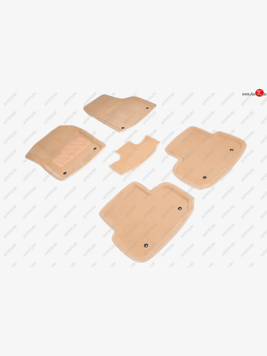 Комплект ковриков салона (ворсовые, 3D) SEINTEX Land Rover Discovery Sport 1 L550 рестайлинг (2019-2023) (Бежевый)  в Керчи Республика Крым