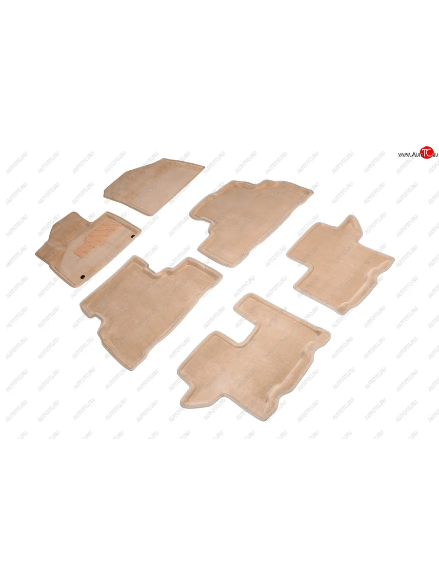 Комплект ковриков салона (ворсовые, 3D) SEINTEX KIA Sorento UM/Prime дорестайлинг (2014-2018) (Бежевый)  в Перми Пермском крае