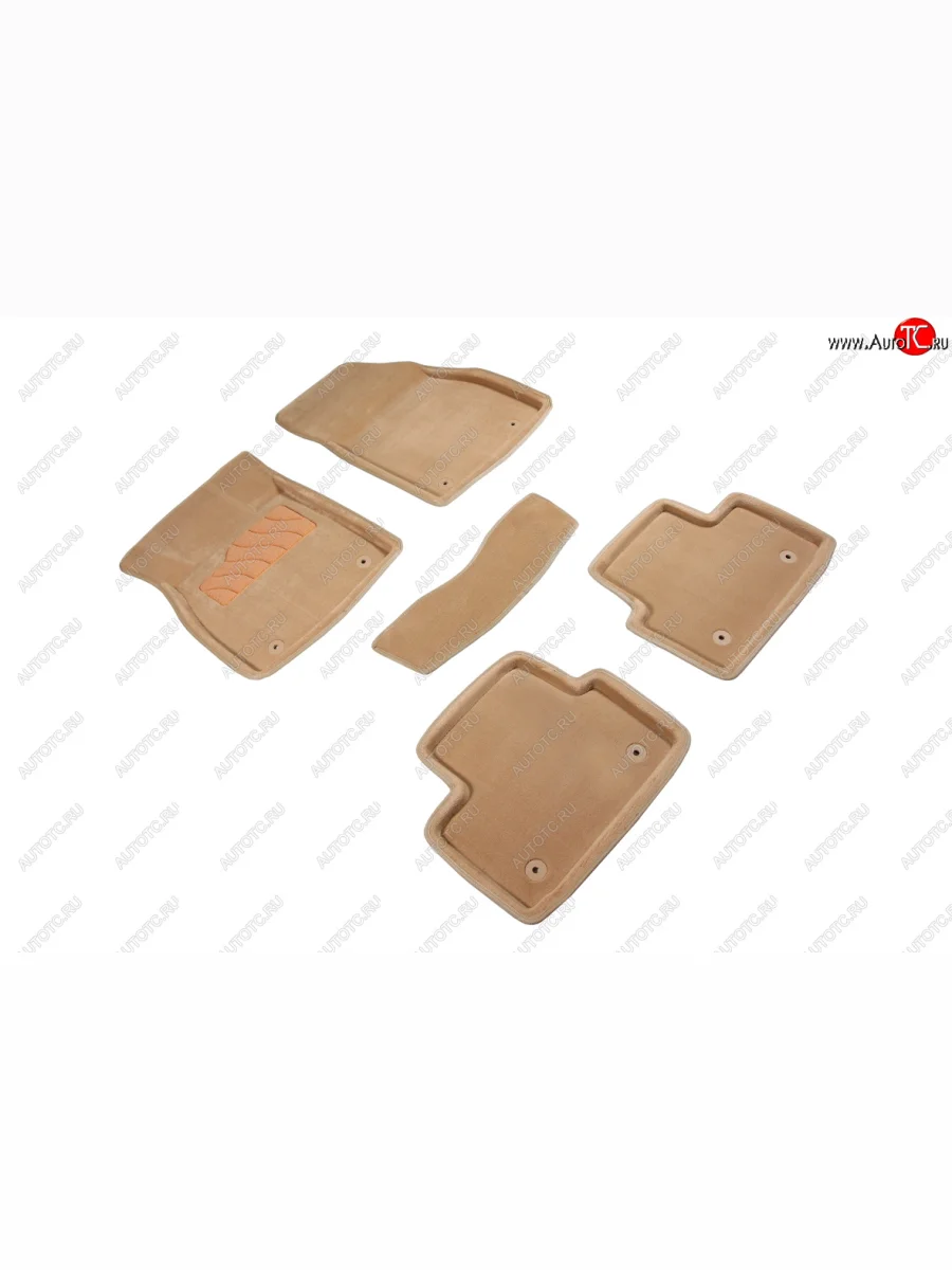 Комплект ковриков салона (ворсовые, 3D) SEINTEX Opel Insignia A дорестайлинг седан (2008-2013) (Бежевый)  с доставкой в г. Пермь