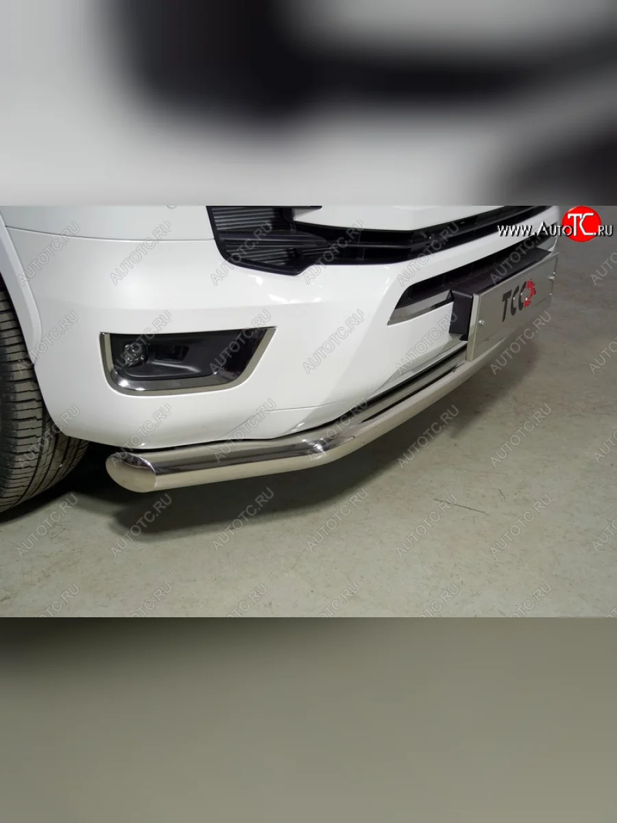 Защита переднего бампера нижняя d76,1 мм ТСС Тюнинг Toyota Land Cruiser J300 дорестайлинг (2021-2025) (нержавейка)  в Самаре Самарской области