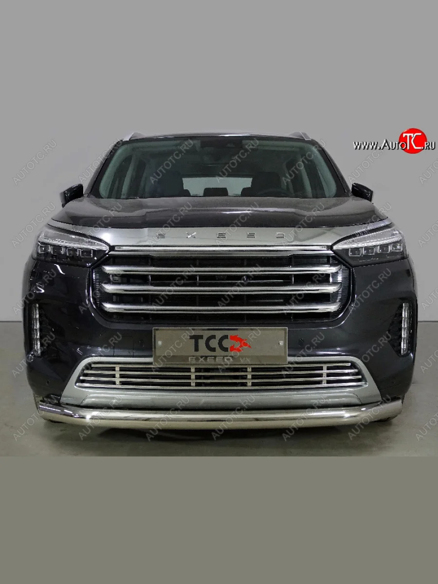 Защита переднего бампера нижняя d76,1 мм ТСС Тюнинг EXEED VX дорестайлинг (2020-2023) (нержавейка)  в Самаре Самарской области